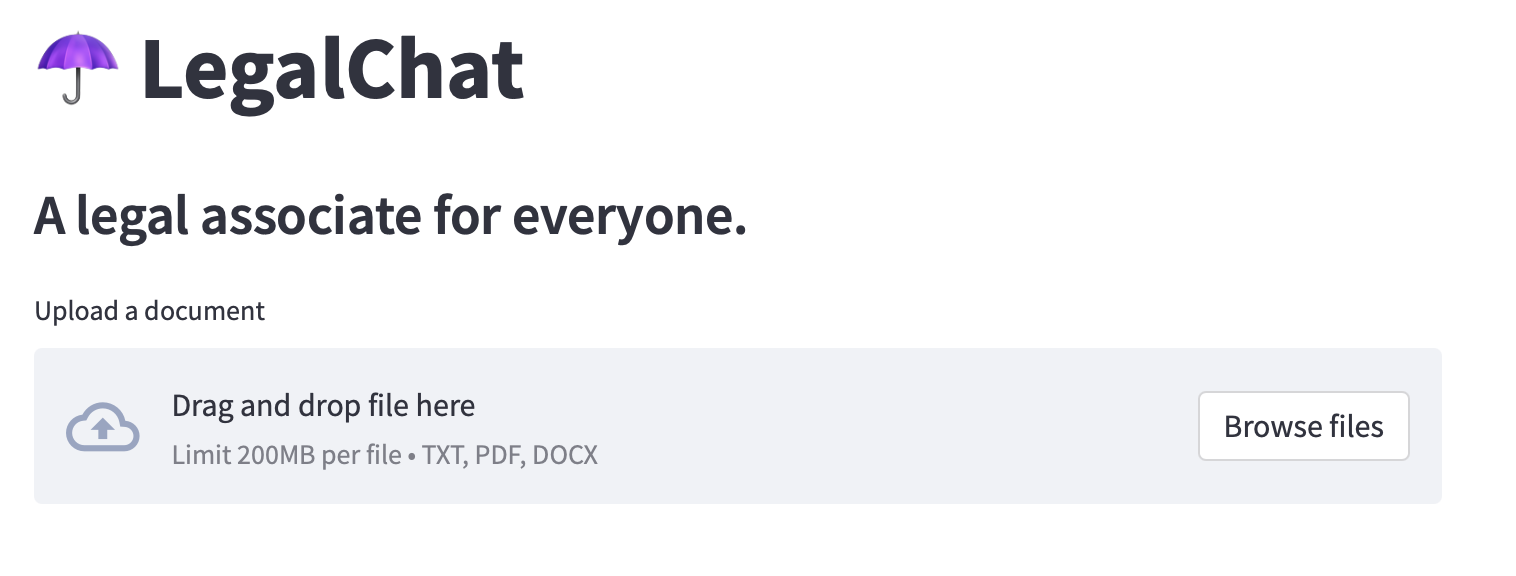 LegalChat screenshot